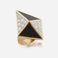A gold, diamond, and onyx ring, Asprey