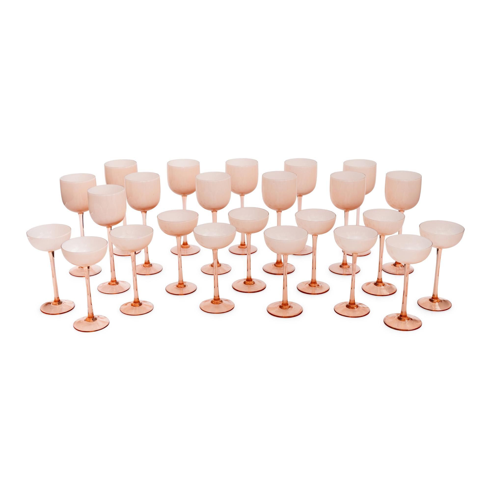 A Carlo Moretti Glass Stemware Service