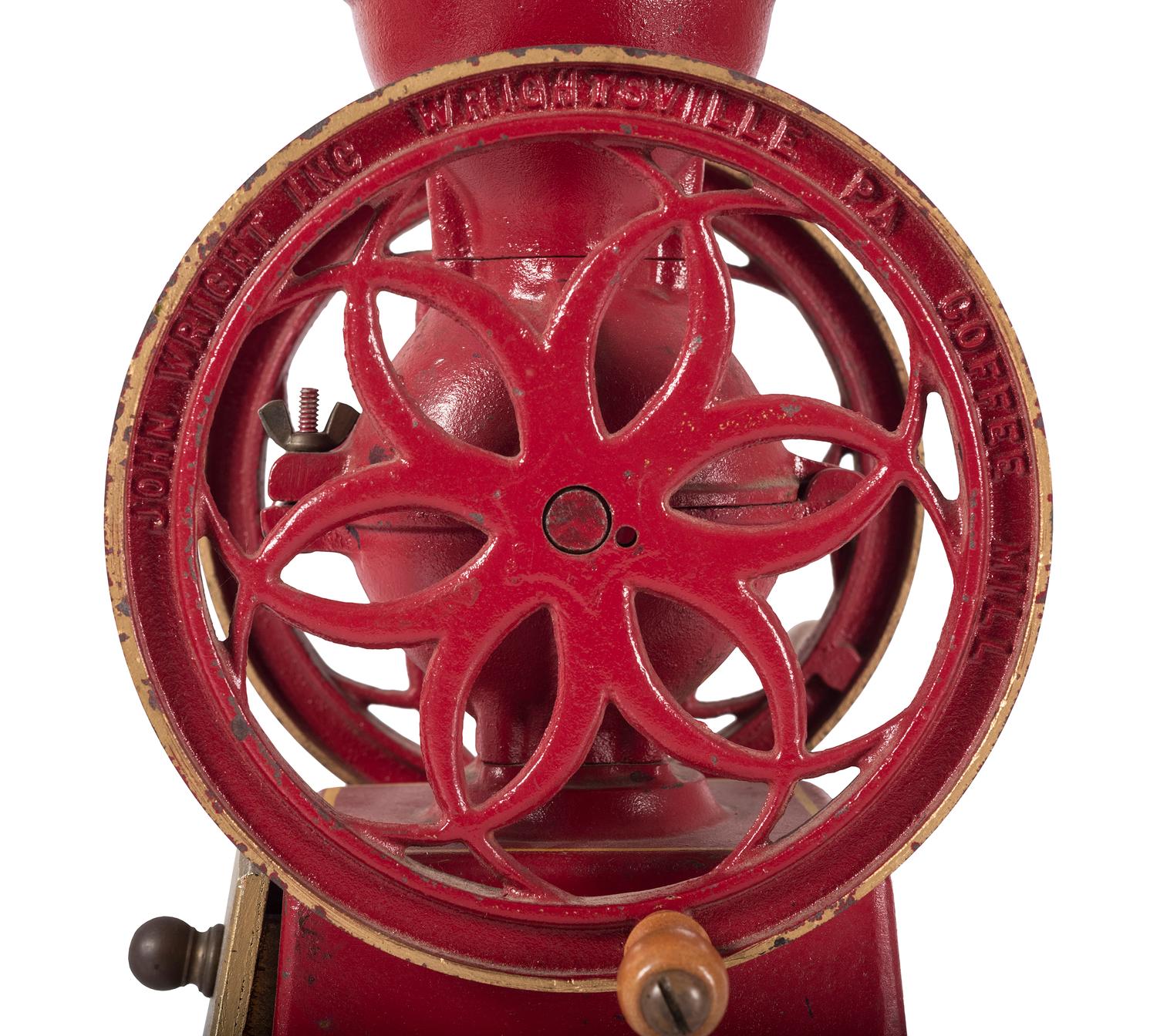 A Lane Brothers "Swift Mill" and a John Wright Painted Cast Iron Coffee Mill