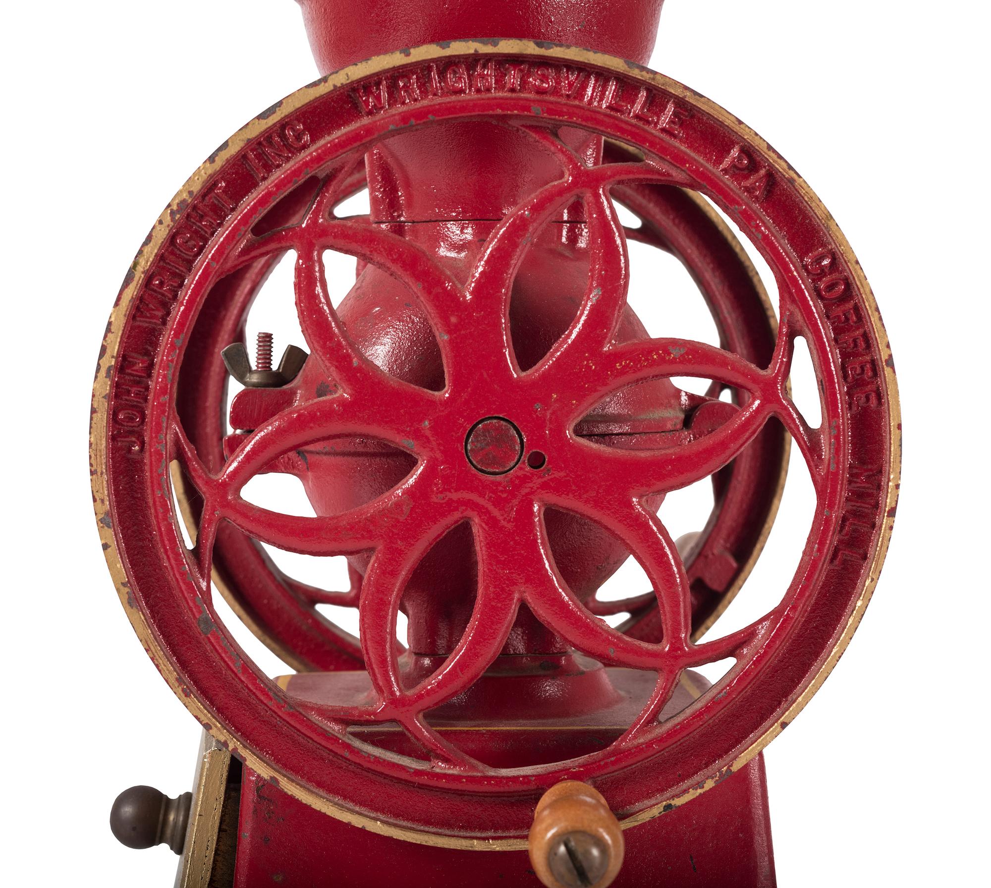 A Lane Brothers "Swift Mill" and a John Wright Painted Cast Iron Coffee Mill