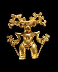 A Diquis Gold Shaman Pendant