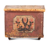 A Northern European Painted Pine Blanket Chest