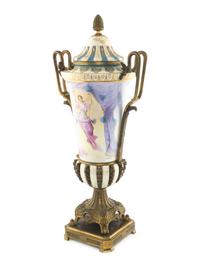 A Gilt Bronze Mounted Sèvres Porcelain Urn