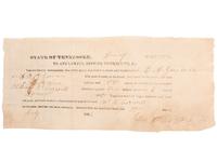 [SLAVERY & ABOLITION]. A group of 4 documents related to the enslavement of individuals in Tennessee, comprising: