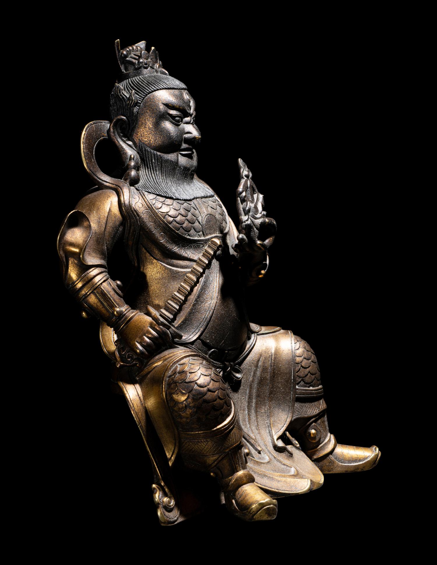 A Bronze Figure of Guardian Vaishravana