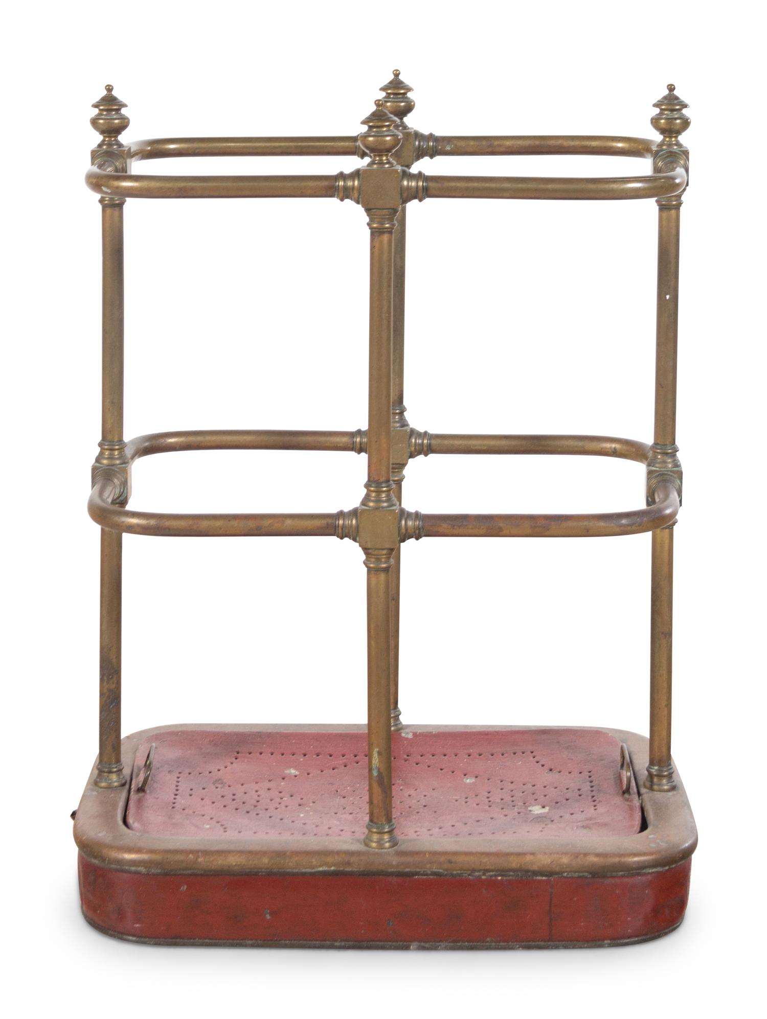 An English Brass Umbrella and Cane Stand