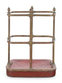 An English Brass Umbrella and Cane Stand