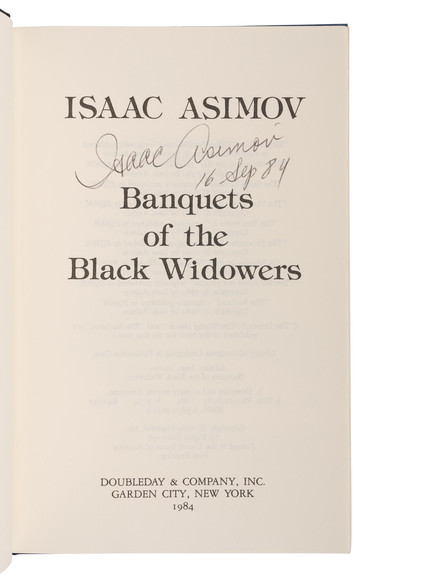 ASIMOV, Isaac (1920-1992). A group of 4 FIRST EDITIONS, comprising: