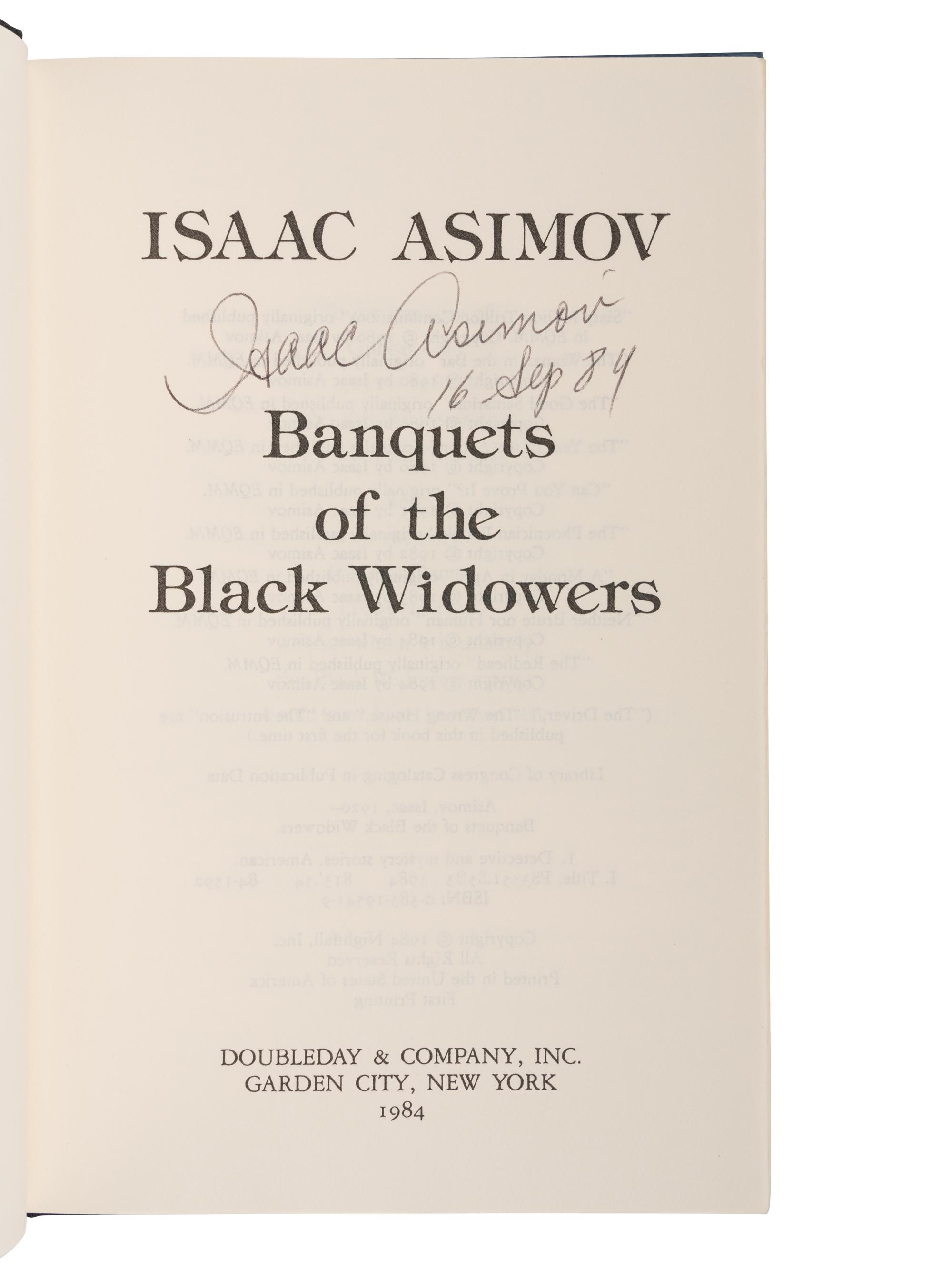 ASIMOV, Isaac (1920-1992). A group of 4 FIRST EDITIONS, comprising: