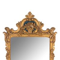 A Régence Style Painted and Parcel-Gilt Mirror
