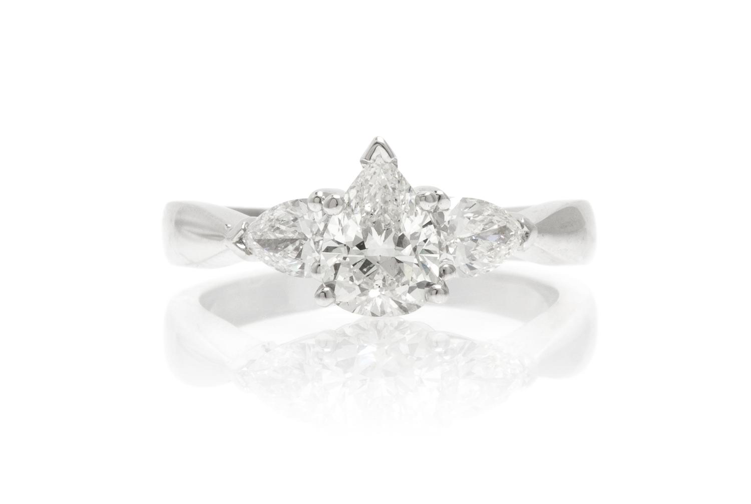 A 14 Karat White Gold and Diamond Ring, 3.80 dwts.