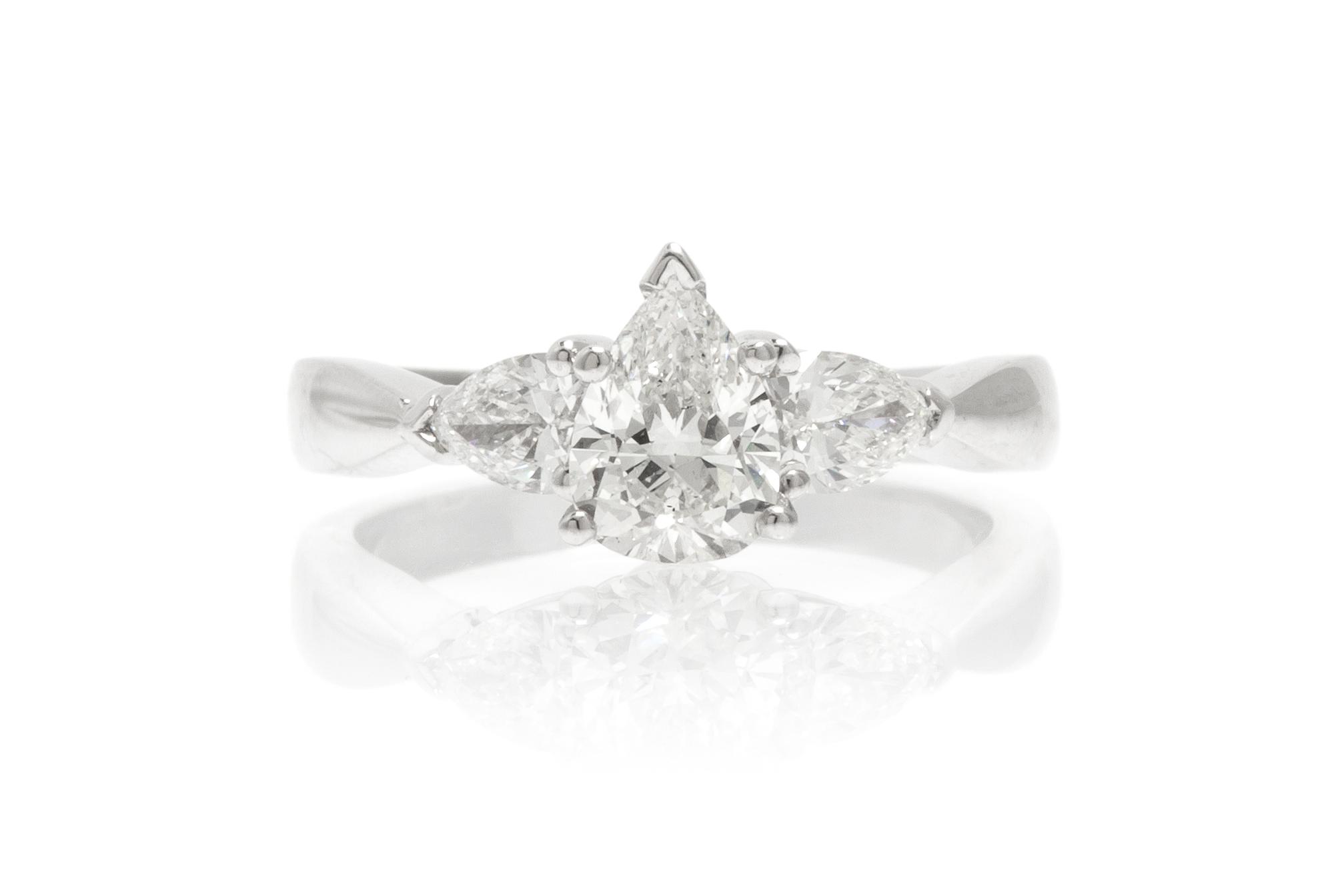 A 14 Karat White Gold and Diamond Ring, 3.80 dwts.