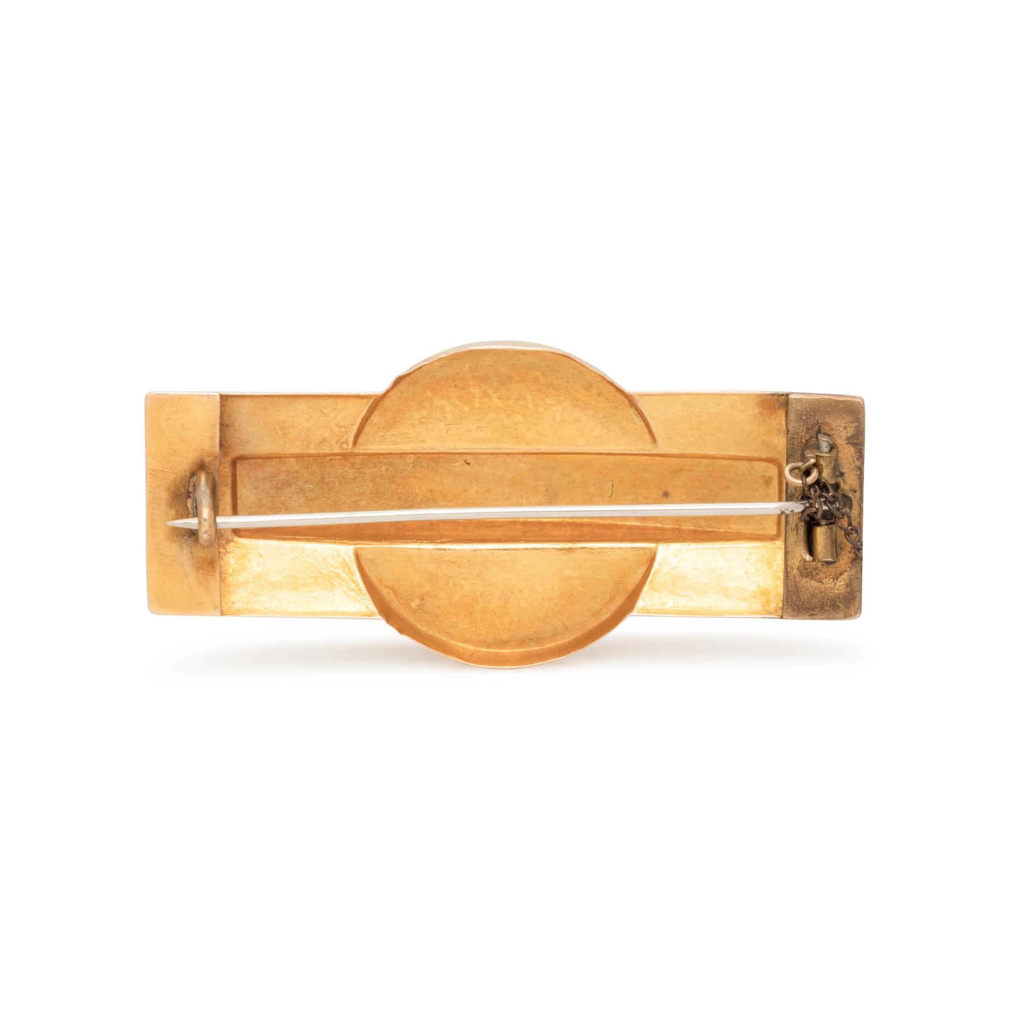 VICTORIAN, YELLOW GOLD BROOCH