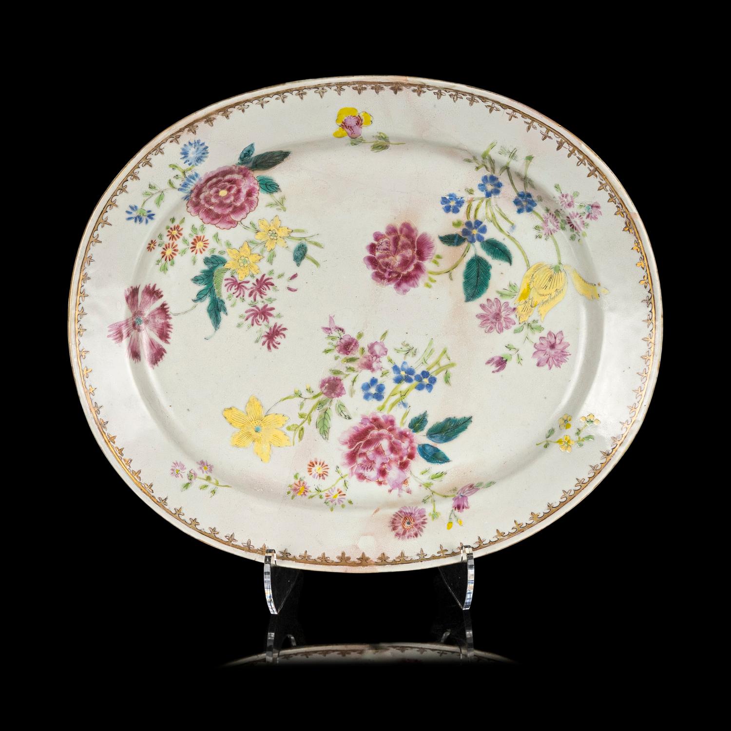 Three Chinese Export Porcelain Plates