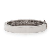 Diamond and White Gold Bangle Bracelet