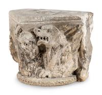A French Carved Limestone Capital