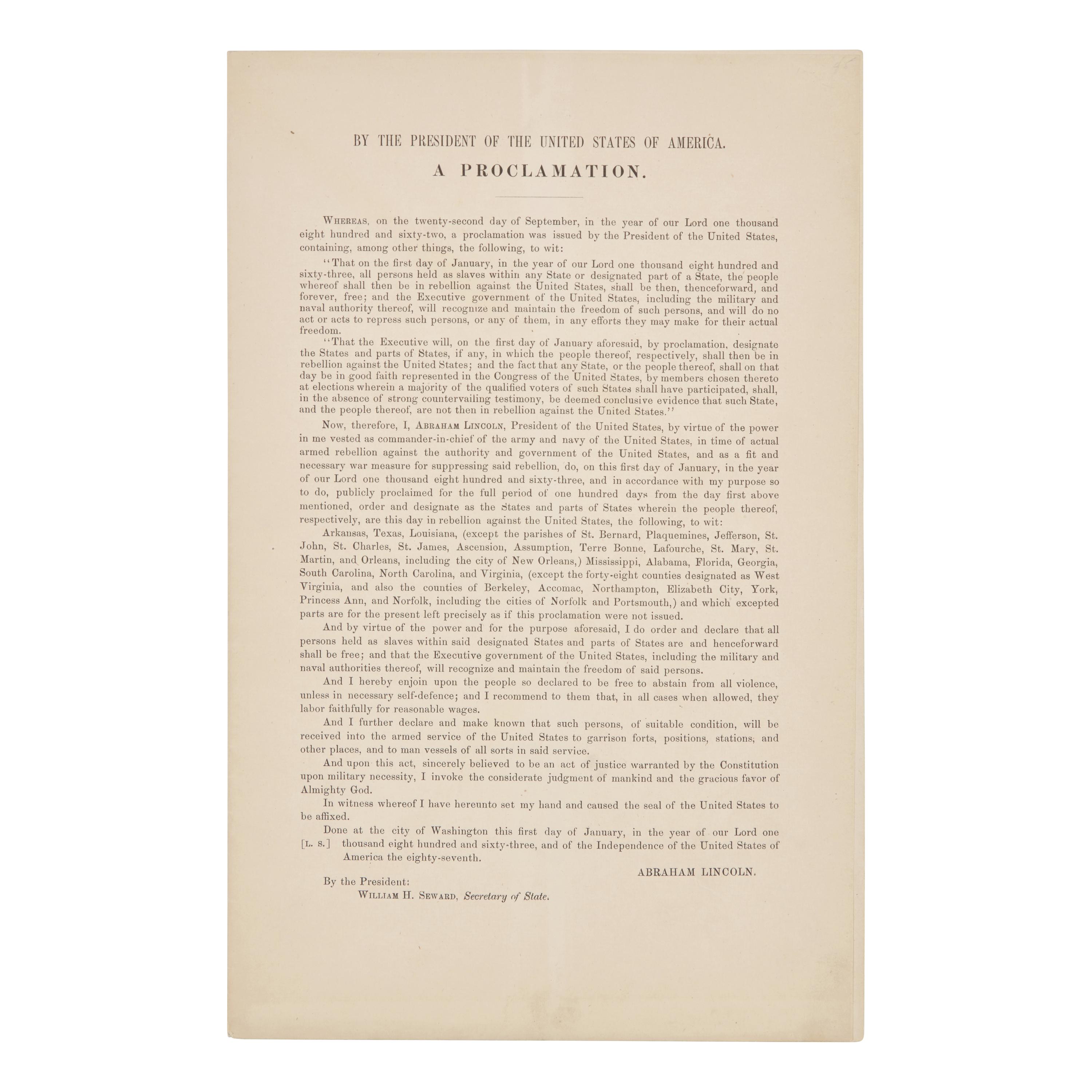 [Presidential] [Lincoln, Abraham] By the President of the United States of America. A Proclamation