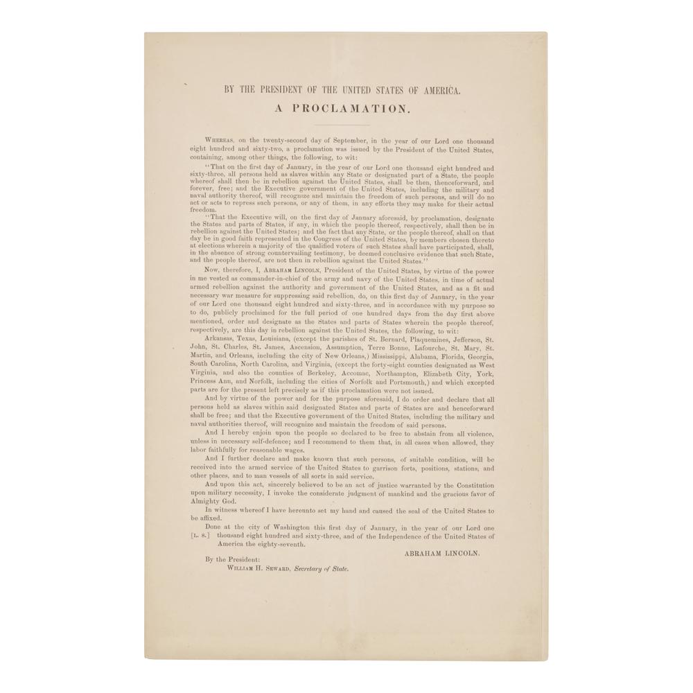 [Presidential] [Lincoln, Abraham] By the President of the United States of America. A Proclamation