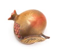 A Lacquer Pomegranate-Form Covered Box Length 2 1/4 inches. — 19TH CENTURY