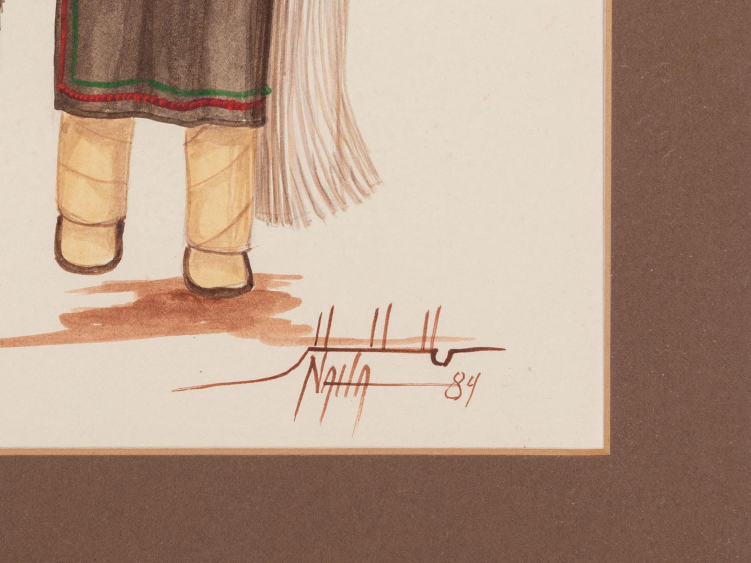 Brent Naha (Hopi, 1955-1986) gouache on paper