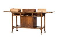 A Broyhill Brasilia Walnut Bar Cart