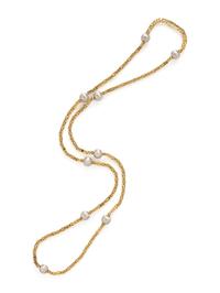 BICOLOR GOLD LONG CHAIN NECKLACE