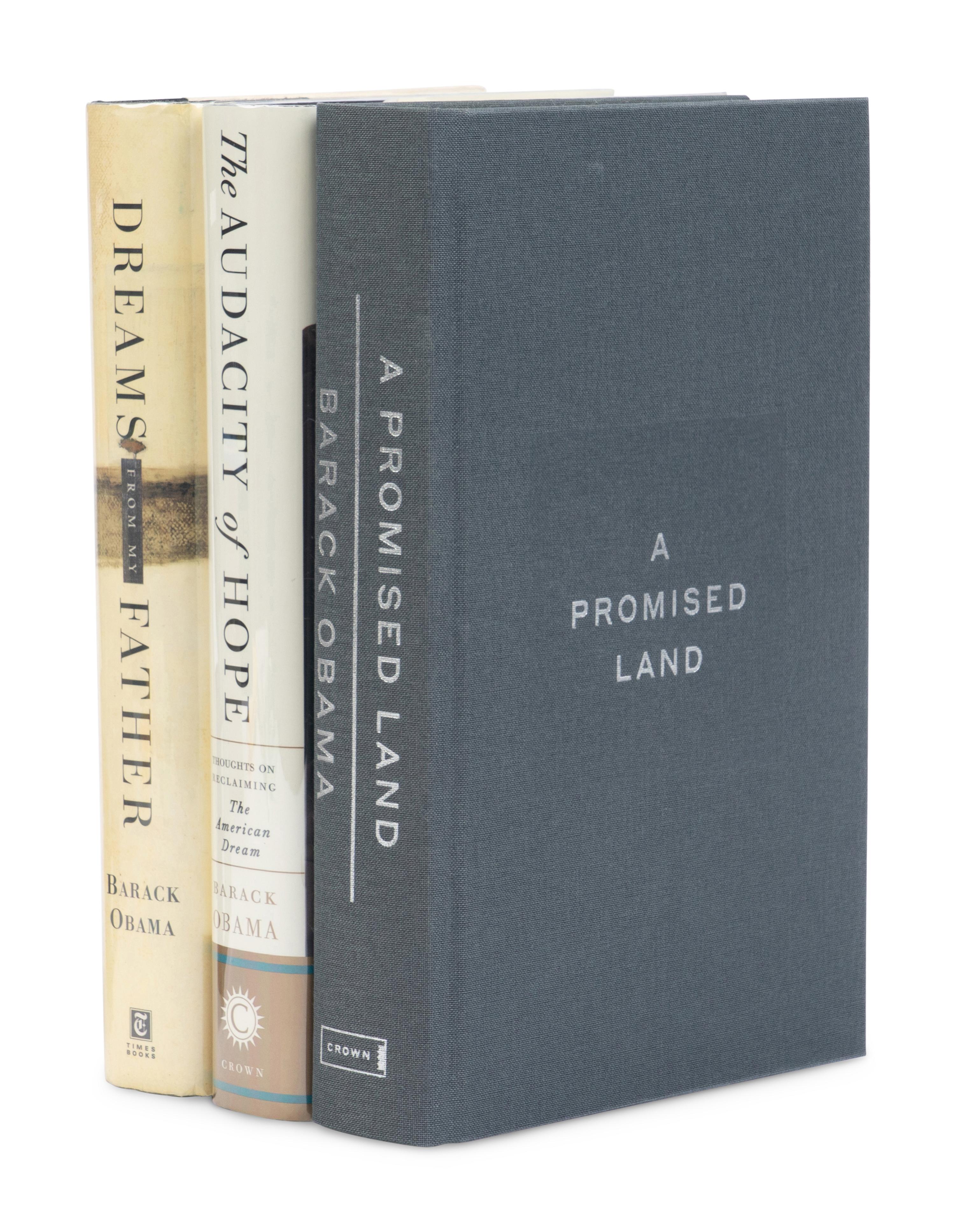 OBAMA, Barack (b. 1961). A group of 4 FIRST EDITIONS, ALL SIGNED, comprising: