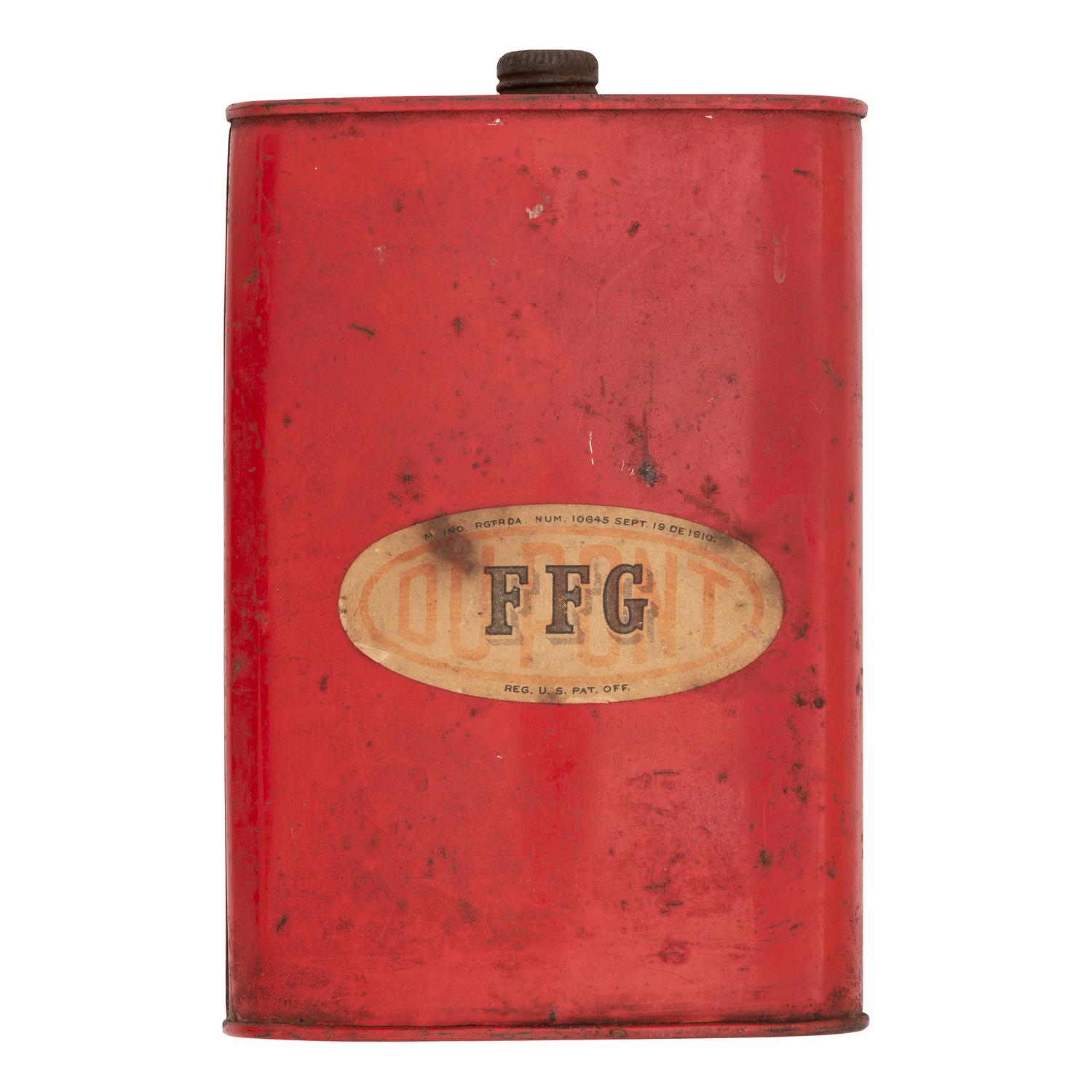 [ADVERTISING]. "Indian Rifle Gunpowder" can. Wilmington, Delaware: DuPont, 1910.
