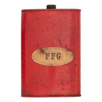 [ADVERTISING]. "Indian Rifle Gunpowder" can. Wilmington, Delaware: DuPont, 1910.