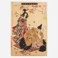 Group of six assorted Japanese woodblock prints 日本浮世绘一组六幅 19th century ????