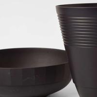 Two Wedgwood Black Basalt Keith Murray (1892-1981) Designed Items UK, 1930s