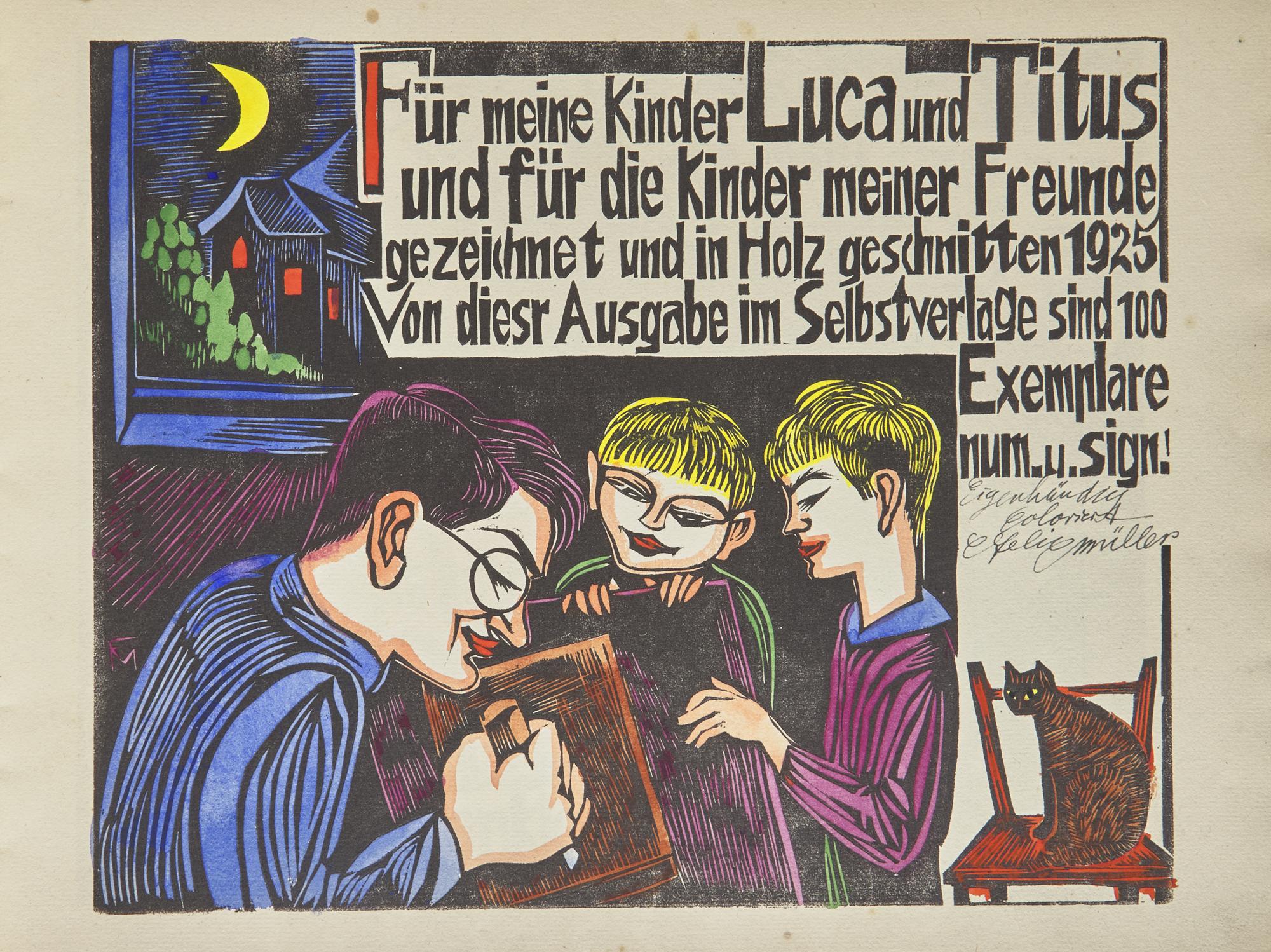 (Felixmuller, Conrad). ABC. Ein geschutteltes, geknutteltes Alphabet in Bildern Mit Versen von Londa und Conrad Felixmuller. 1925