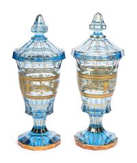 A Pair of Bohemian Glass Pokals