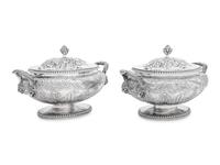 A Pair of Scottish George III Silver Covered Tureens