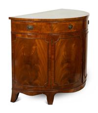 A George III Style Mahogany Demilune Cabinet