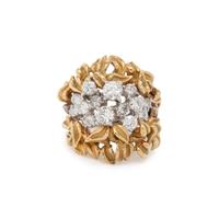 BICOLOR GOLD AND DIAMOND CONVERTIBLE RING