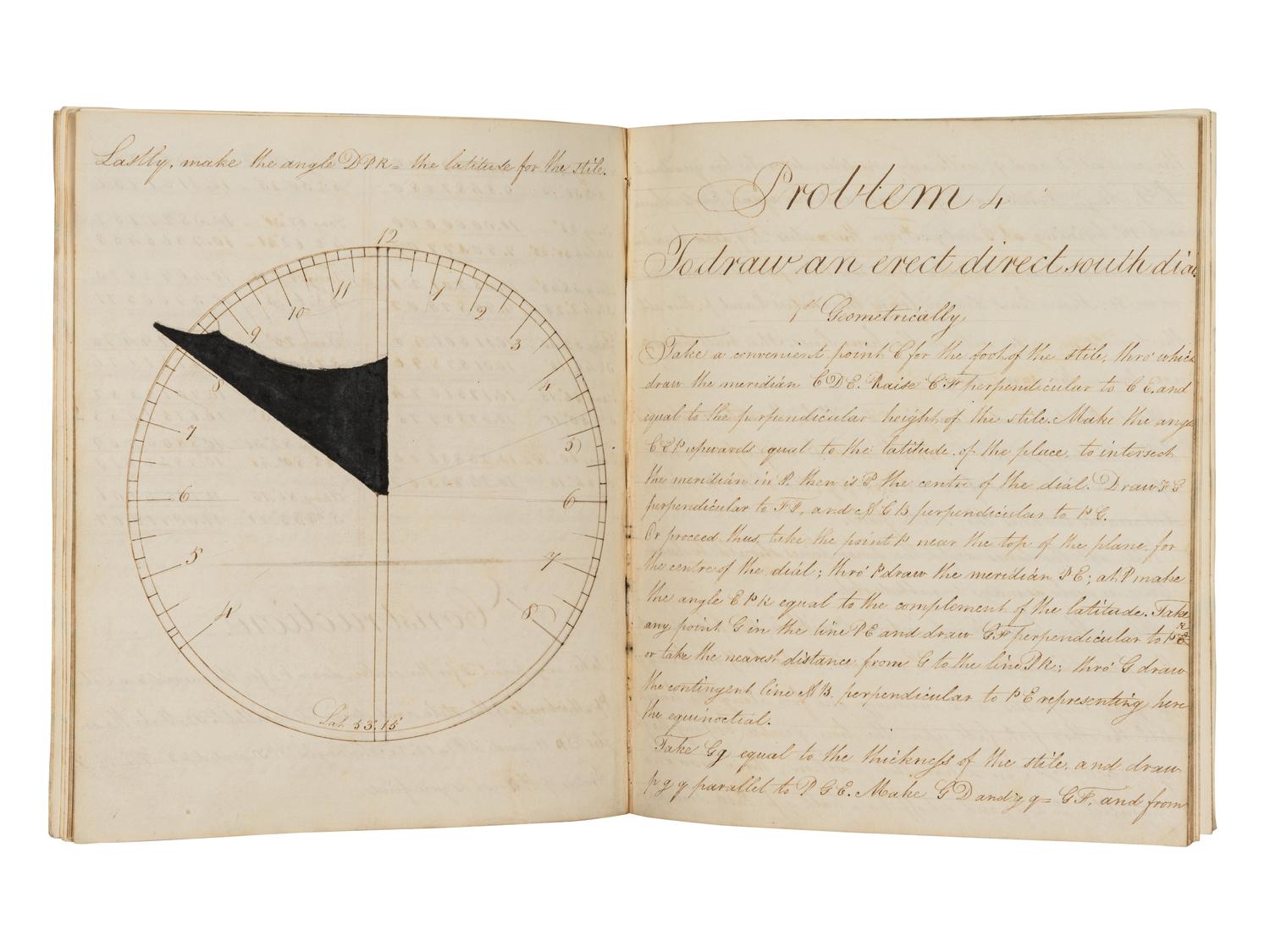 [DIALING -- MANUSCRIPT]. “Dialling.” [England, ca 1800].