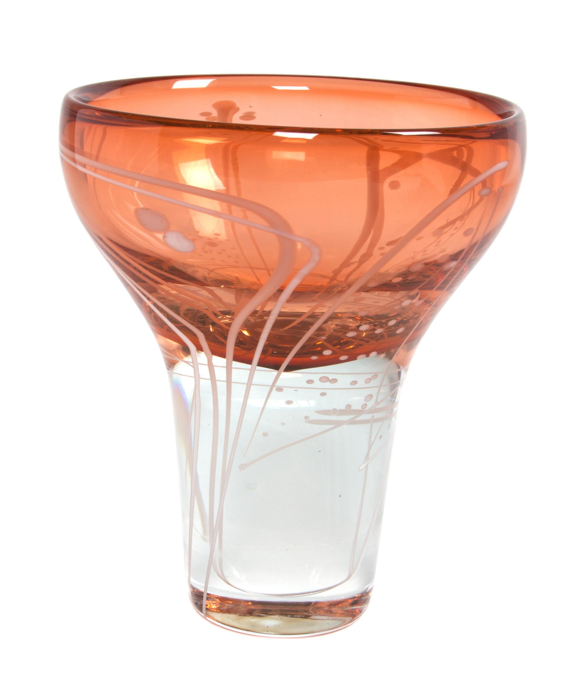 An Art Glass Vase Height 8 x diameter 6 3/4 inches. — MARK SUDDUTH