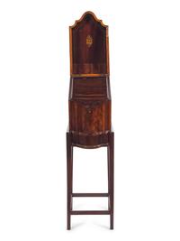 A Regency Mahogany Knife Box on Stand