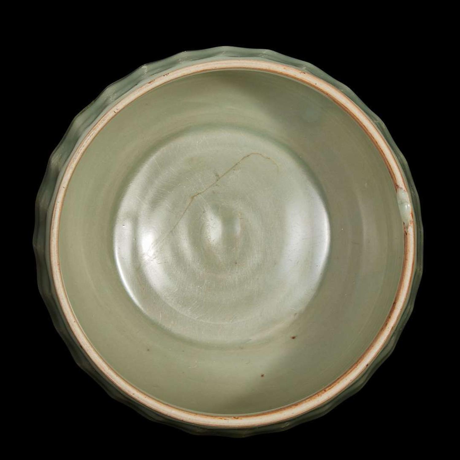 A Longquan celadon deep "Lotus" bowl Southern Song to Yuan dynasty