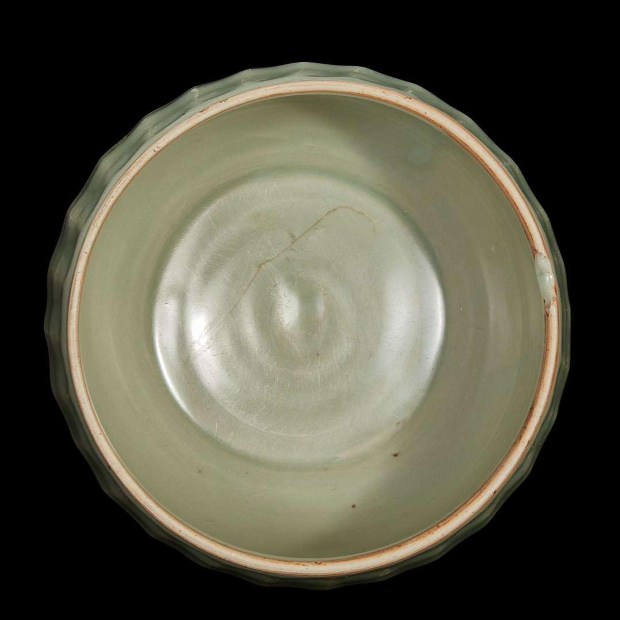 A Longquan celadon deep "Lotus" bowl Southern Song to Yuan dynasty