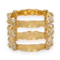 Mish, 'Bond Bow', Yellow Gold and Diamond Cuff Bracelet