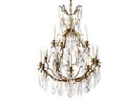 A Louis XV Style Gilt Bronze and Cut Crystal Chandelier — LATE 19TH/EARLY 20TH CENTURY