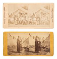 [NATIVE AMERICANS] 5 stereoviews, feat. image of noted Sioux Chiefs incl. Rain-in-the-Face and Gall
