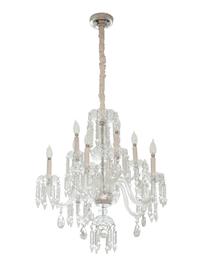 A Georgian Style Cut Glass Ten-Light Chandelier