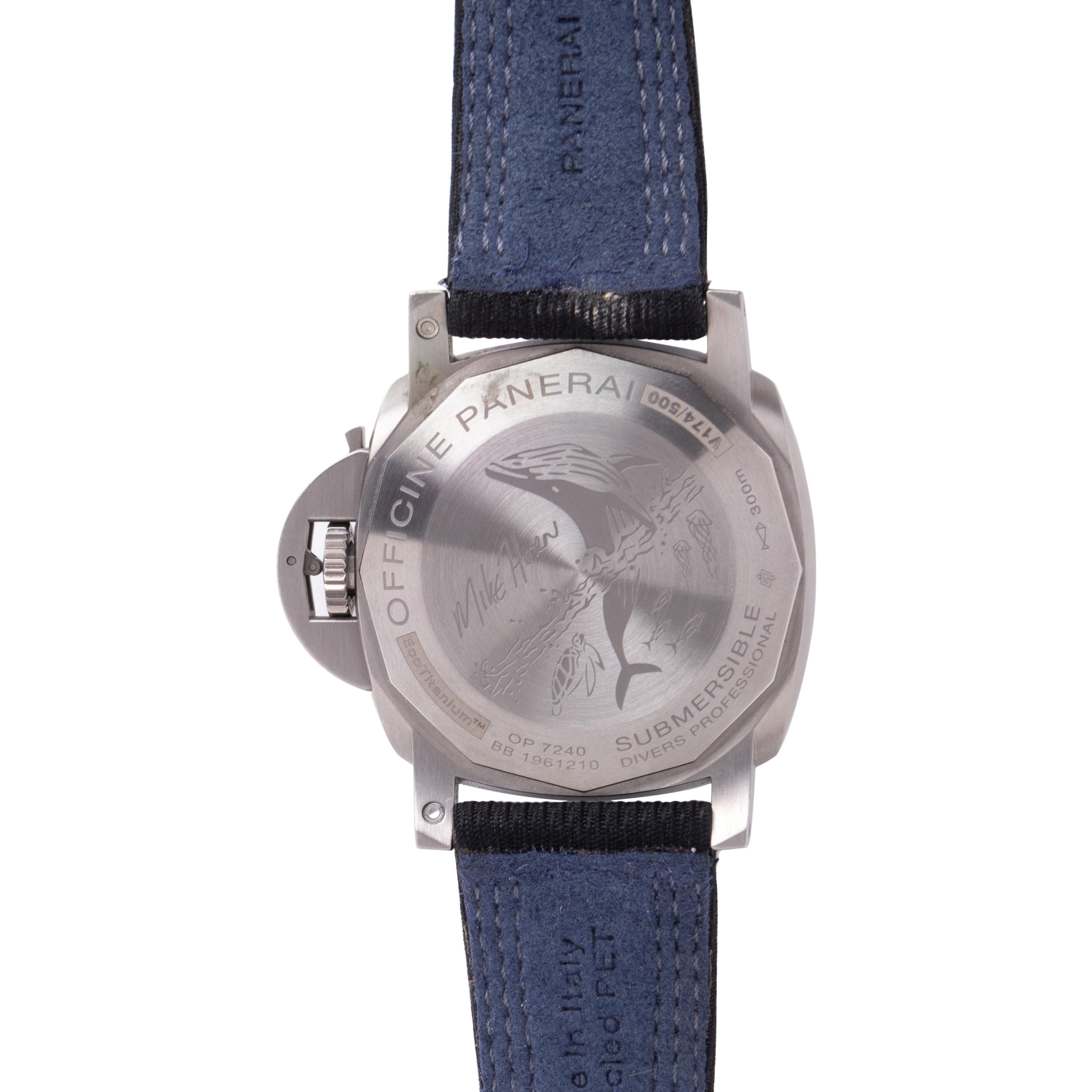 PANERAI, REF. PAM00984 TITANIUM 'SUBMERSIBLE MIKE HORN EDITION' WRISTWATCH