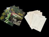 A Group of 55 1970s-2000s Masters Golf Tournament Augusta National Practice Round Badges and Programs