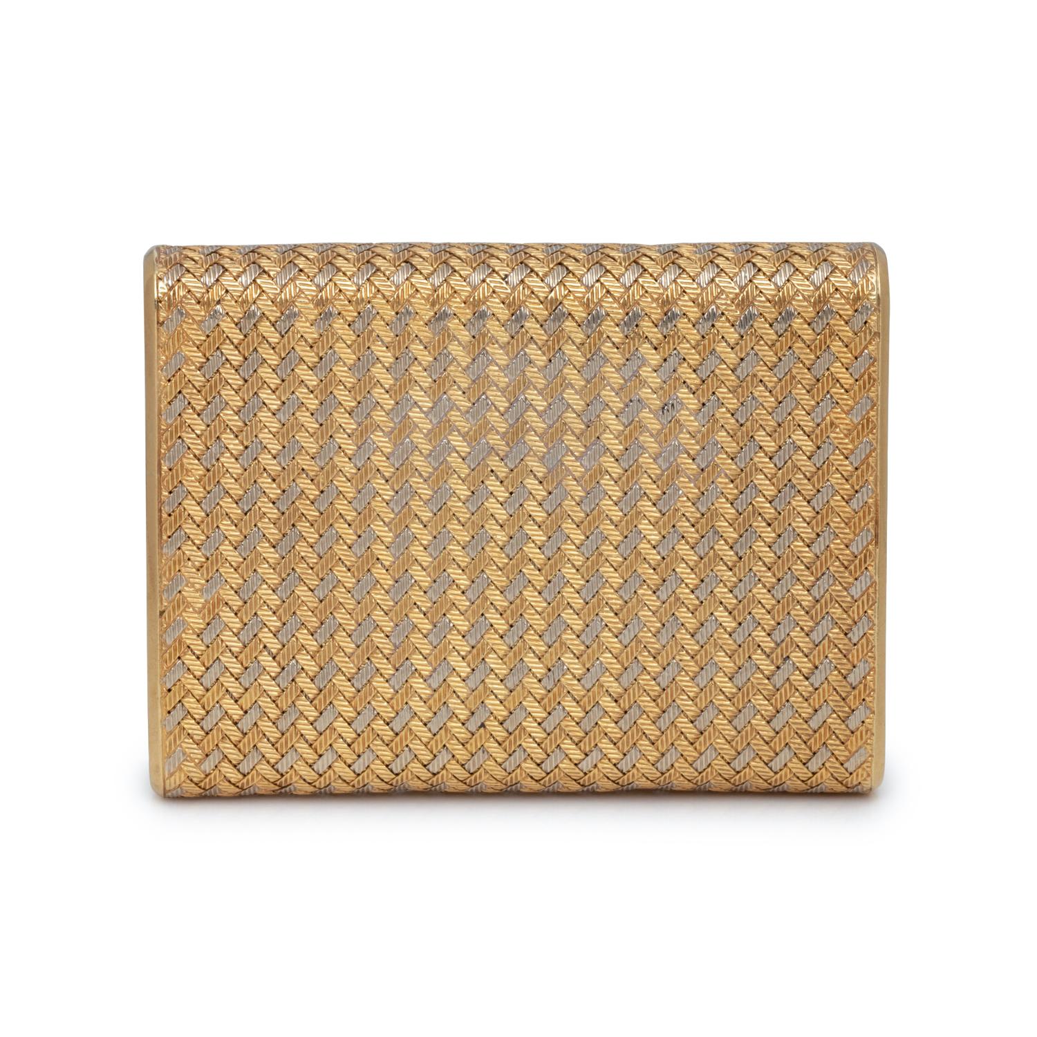 BICOLOR GOLD AND DIAMOND COMPACT