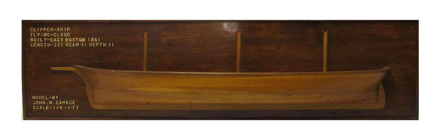 Half-hull ship model of the clipper ship "Flying Cloud" american, 19th/20th century