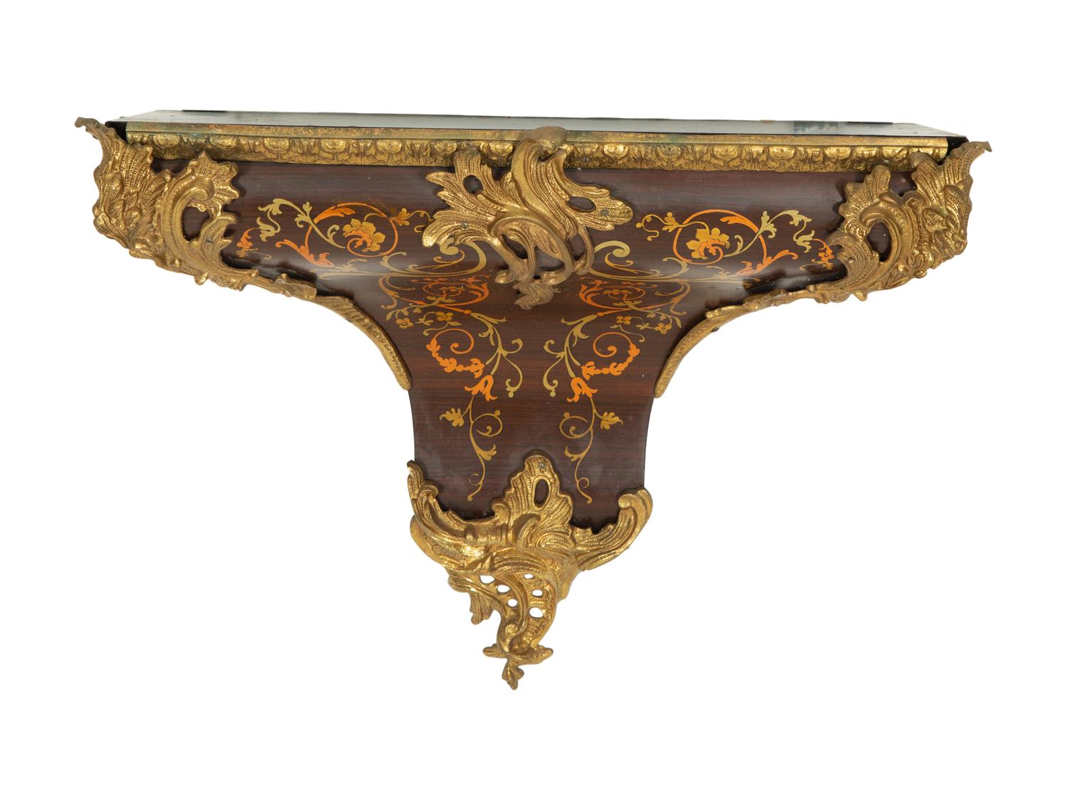 A Louis XV Style Gilt Bronze Mounted Bracket Clock